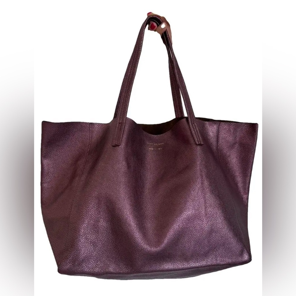 Kurt Geiger London Violet Leather Tote - Color Purple